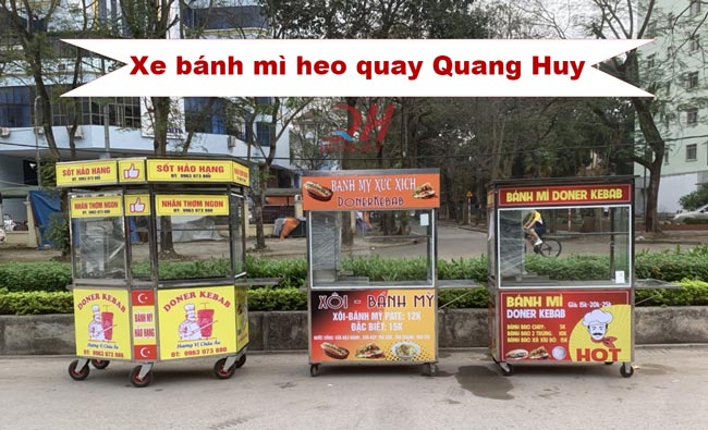 xe bánh mì heo quay Quang Huy