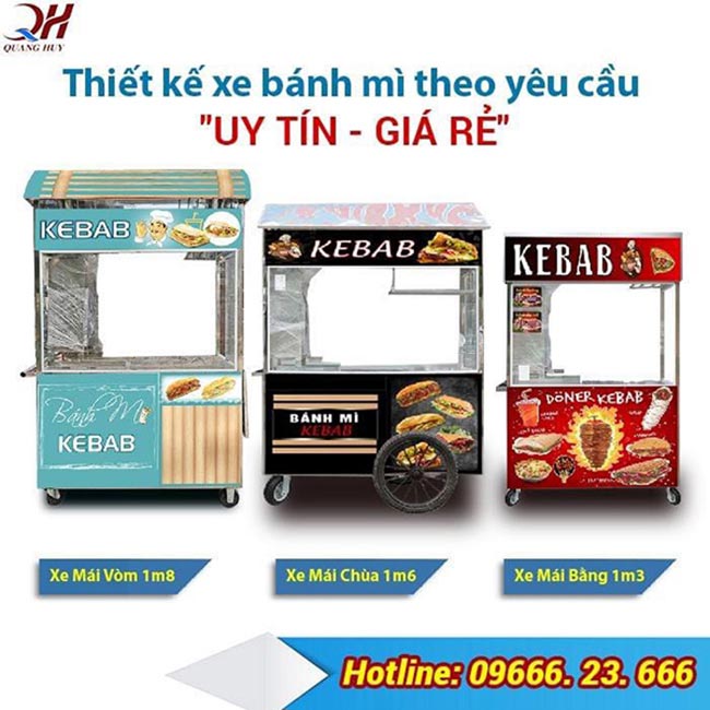 mẫu xe bánh mì Quang Huy